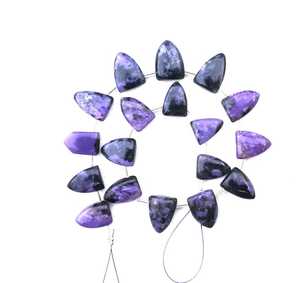 Pierres précieuses en Charoite naturelle, pierres semi-précieuses lisses en forme de demi-Marquise, perles de Briolette pour la fabrication de bijoux - Product Image 6