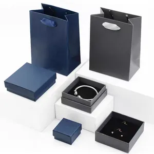 Custom Blue Exquisite Bracelet Jewelry Box Packaging Luxury Gift Boxes Blue Jewelry Box Paper