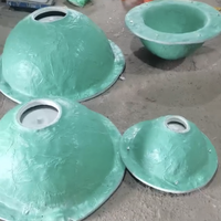 Moules en silicone en fibre de verre en forme de grand bol pour moule à pot de fleurs