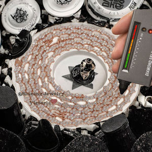 Collier Chaîne Tennis de Luxe pour Femme, Style Hip Hop, en Argent S925 Plaqué Rhodium, avec Moissanite Certifiée IGI 2-5MM, Bijoux Fins - Product Image 3