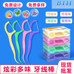 Manufacturer's Ultra-Fine <b>Toothpick</b> <b>Floss</b> 50-Piece Mint-Flavored Dental <b>Floss</b> Picks Stock Fruit-Flavored Dental <b>Floss</b> Box Custom - Product Image 4