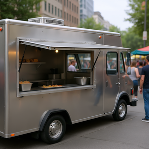 หน้าต่างอะลูมิเนียมอัลลอยด์สำหรับร้านค้าขายส่ง ขนาด 74 x 40 นิ้ว พร้อมประตูม้วนสำหรับรถขายอาหาร - Product Image 2