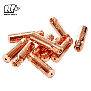 INWELT Euro M6x25mm Copper MIG Welding Torch Spare Parts Accessory Contact Tips for MB15AK 24KD 36KD Welding Gun Consumable Kit