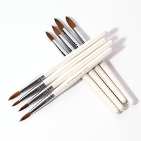 Brosse à ongles professionnelle personnalisée pour décoration d'ongles Nouveau style de produit Taille 2-22 100% Pure Kolinsky Soft Sable Hair