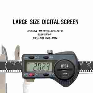Calibre numérique de 150 mm, étanche aux éclaboussures IP54, avec grand écran LCD, résolution de 0,01 mm, précision de +/- 0,01 mm - Product Image 3