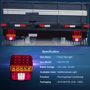 <span class=keywords><strong>ไฟ</strong></span>ท้ายรถบรรทุกหนัก New Eliteson 12V 24V 34 LED พร้อมไฟเบรก <span class=keywords><strong>ไฟ</strong></span>เลี้ยว <span class=keywords><strong>ไฟ</strong></span>ถอย <span class=keywords><strong>ไฟ</strong></span>วิ่ง และไฟส่องป้ายทะเบียน - Product Image 2