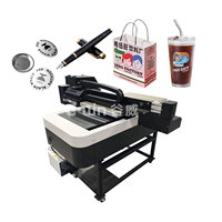 Printer UV Flatbed Otomatis Gwin 6090uv Ukuran 60X90 Kecepatan Cetak 9m/jam Digital 3D Embossed Keramik Kaca Harga Pabrik