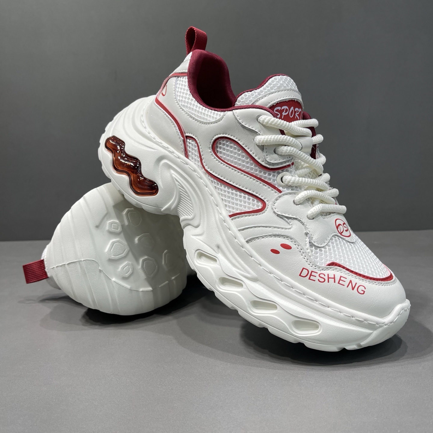 White and red