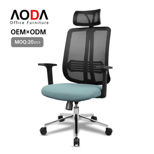 <span class=keywords><strong>Silla</strong></span> de Oficina Ergonómica AODA con Respaldo de Malla, Bloqueo de Inclinación, Reposacabezas Fijo, Reposabrazos y Base de Aluminio - Product Image 3