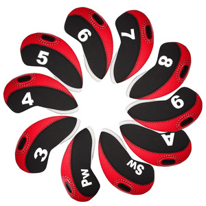 Lot de 10 housses de protection pour queues de golf Matériau de plongée bicolore avec fermeture magnétique Couvercle de tige de fer étanche pour fenêtre - Product Image 4
