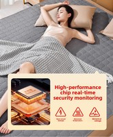 Couverture Chauffante Électrique Lavable Matelassée Douce en Flanelle Sherpa Polaire, Température Réglable, Thérapie Portable pour Hôpital