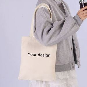 Bolsa de Mano Personalizable de Lona de Algodón con Asa, para Publicidad, Compras, Venta al por Mayor, con Impresión de Logotipo, Promocional - Product Image 3