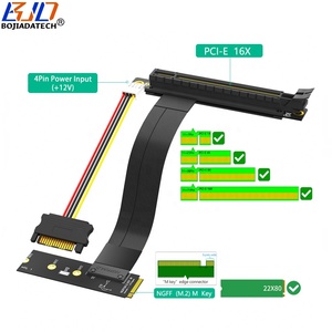 90 gradi pci-e 16X Slot per 2280 <span class=keywords><strong>M</strong></span>. 2 ngff Key-<span class=keywords><strong>M</strong></span> NVME adattatore Riser Card cavo di estensione 19CM verso destra per scheda grafica - Product Image 3