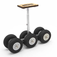 Train d'atterrissage pour avion RC à aile fixe MLK – Pièces pour modèles de transport, à une ou deux roues, avec amortisseur à ressort, pour quatre ou six roues