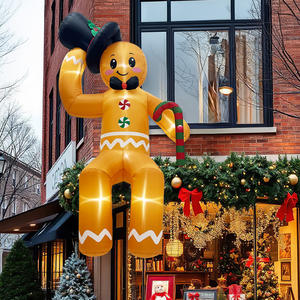 OurWarm Aufblasbarer Sitzender Lebkuchenmann Weihnachtsdekoration für Garten und Outdoor-Partys - Product Image 1