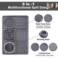 Nouveau tapis de léchage de chien d'alimentation lente en Silicone ustensiles de nourriture pour animaux de compagnie avec napperon à ventouse tapis de léchage de chien facile à nettoyer