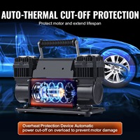Compresseur d'air à double cylindre haute performance 12V 150PSI 300L/min, gonfleur de pneus portable pour tout-terrain 4x4, camion, SUV, pompe en aluminium CE