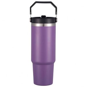 Vaso Térmico para Bebidas en el Auto con Asa, Taza de Viaje de Acero Inoxidable de 30 oz para Bebidas Diarias - Product Image 5