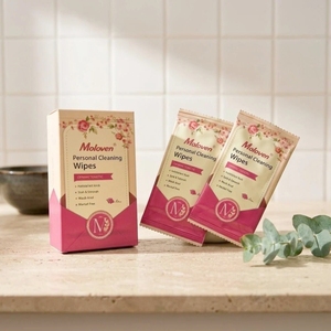Best-seller Marque privée Lingettes de nettoyage <span class=keywords><strong>intime</strong></span> du vagin Lingettes humides à l'eau pour femmes sensibles bio - Product Image 1