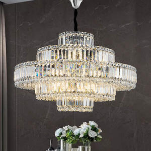 Lustre moderne en cristal <span class=keywords><strong>TYSON</strong></span> Gold pour salon, luminaire suspendu de luxe - Product Image 1