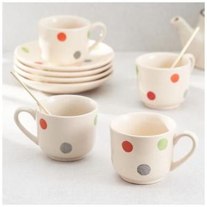 Tazza da Tè in Ceramica con Piattino <span class=keywords><strong>a</strong></span> <span class=keywords><strong>Pois</strong></span> - Product Image 2