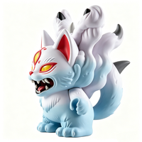 Nouvelle figurine d'action Q-version en vinyle souple mat personnalisé, renard à neuf queues, dégradé blanc-bleu, en PVC, pour collection et exposition