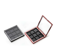 Boîte compacte en plastique pour maquillage professionnel personnalisé, avec couvercle transparent