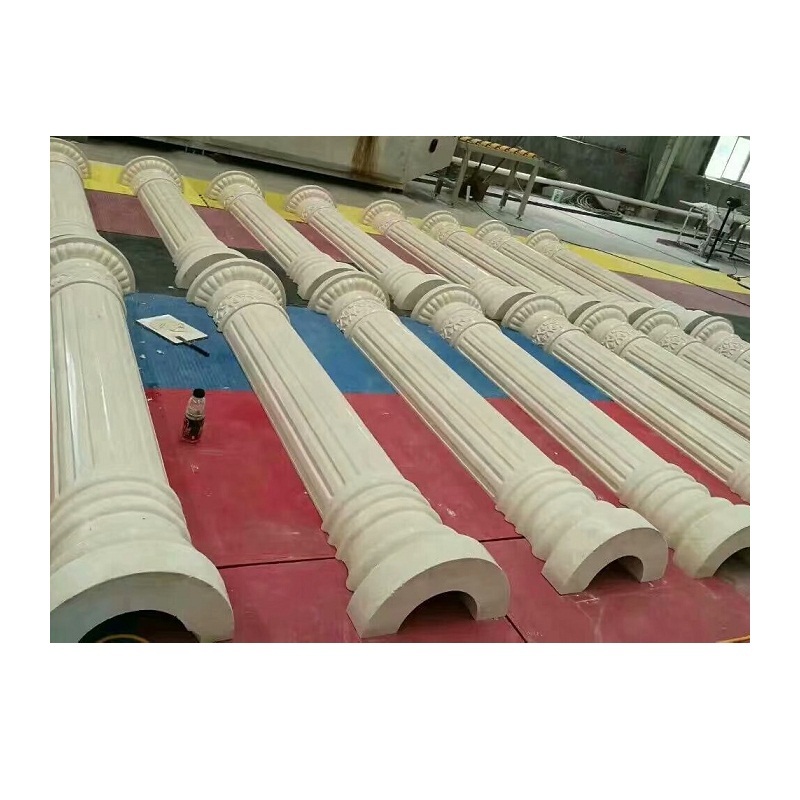 MCS242 White Limestone Column Exterior Gate