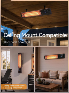Easy Control and Rapid <b>Infrared</b> Heating Outdoor Radiant Heater for Yard Terrace Gazebo for Indoor Outdoor Use - Product Image 2