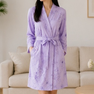 Robe de Chambre Personnalisée de Luxe pour Mariée, Lingerie, Vêtements de Nuit, Pyjamas en Bambou pour Femmes, Robes <span class=keywords><strong>Kimono</strong></span>, Chemises de Nuit pour Femmes - Product Image 4