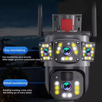 V360 4G Tarjeta SIM Solar Exterior 4 Lentes 3 Pantallas WiFi 12MP 4K Timbre Inteligente AI CCTV Seguridad PTZ Inalámbrico para Hogar y RV