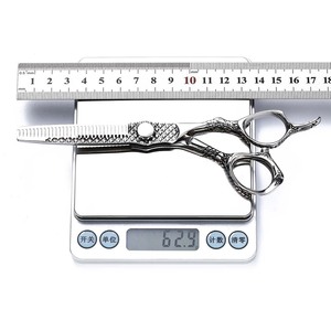 Hairdressing Kit 6 Inch Flat Shears And Thinning Shears Stainless Steel Sharp Blade Short Handle For Barbers - Product Image 4