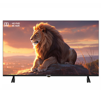 TV Pintar Android 4K 43 Inci, Televisi LED Layar Datar untuk Rumah dan Hotel