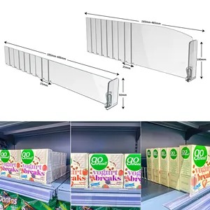 Hookei Plastic PVC Shelf Divider Shop Shelf Divider and Shelf Separator for Organization in Store