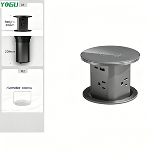 Presa Elettrica Pop-up Antifurto Personalizzata YOGU con Struttura a Blocco a Pressione, Previene l'Apertura Casuale Non Autorizzata, per Uso <span class=keywords><strong>in</strong></span> Aree Pubbliche - Product Image 1