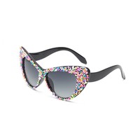 Nouvelle Arrivée Lunettes de Soleil Cat-Eye Légères Polarisées en Strass Effet Bonbon de Luxe Européen et Américain pour Femme Tendance et Personnalisées