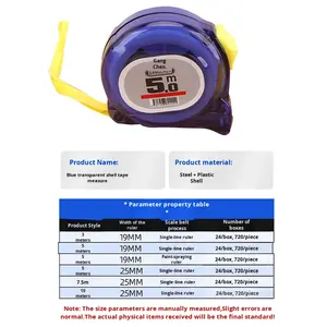 Hersteller Großhandel Edelstahl Maßband PP Material Mehrere Spezifikationen Blau Transparente Standard waage in Box - Product Image 2