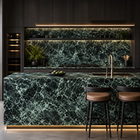 Dalle de marbre vert Alpi naturel de luxe, polie, grande taille, pour panneaux muraux, carreaux de sol, comptoirs de cuisine, meubles de salle de bain