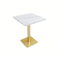 Table de luxe carrée de dessus de marbre de restaurant avec 4 sièges Table de restaurant de luxe Table et chaises de restaurant