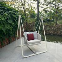 Fauteuil suspendu de patio extérieur, chaise de balançoire de loisirs pour hôtel, chaise simple en corde tressée imperméable, mobilier de jardin