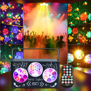 YSH lazer 3-Gobo tekerlek LED sahne ışıkları uzaktan kumanda DMX Club disko ışığı işık düğün partiler ve konserler için - Product Image 1