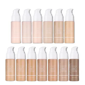 Langmanni cairan Foundation CONCEALER, krim Concealer pigmen tinggi tidak terlihat, cairan Foundation tahan air 30ml 13 warna