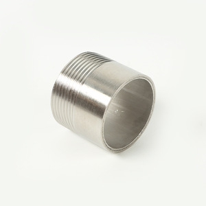 201/304 Stainless Steel Single-<b>Ended</b> Male Thread Water Pipe Fittings Joints Welding Straight Thread Conduits Fittings Product - Product Image 3