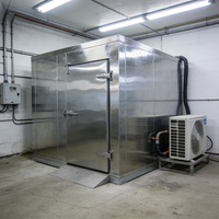 Chambre froide compacte à prix abordable pour viande et fruits de mer, idéale pour restaurants et fermes, avec panneaux en acier inoxydable double face