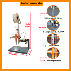 Machine à étiqueter pneumatique à double tête Booster, espacement des aiguilles réglable de 10 à 188 mm, pour jouets, vaisselle, quincaillerie, emballage - Product Image 4