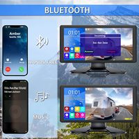 10.36 pouces 4 splits écran tactile DVR moniteur d'enregistrement Bluetooth FM USB MP5 4 1080P caméras de vue arrière/latérale pour remorque de camion RV