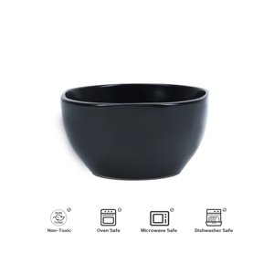 ชุดเครื่องครัวร้านอาหาร 16 ชิ้น ชุดจานชามเซรามิกเคลือบสีดำ ชุดจานและชามเซรามิกสีดำ - Product Image 2