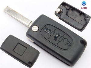 3ปุ่มปรับเปลี่ยนเปลือกกุญแจแบบพับได้สำหรับ Fiat scudo Ulysse Fit <span class=keywords><strong>Lancia</strong></span> <span class=keywords><strong>phedra</strong></span> HU83ใบมีด VA2 CE0523แบตเตอรี่แบบไม่มี - Product Image 2