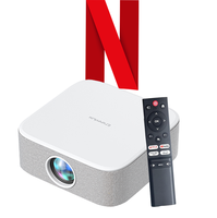 Projecteur Pico Portable Cheerlux 1080P 4K à Courte Portée, Smart Home, Android TV, Son Stéréo HIFI, Prise en Charge des Applications, WiFi, BT, USB, 300 Lumens