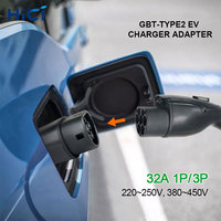 HICI GB/T à TYPE2 chargeur adaptateur connecteur adaptateur stock Ev prise charge pour ev voiture
